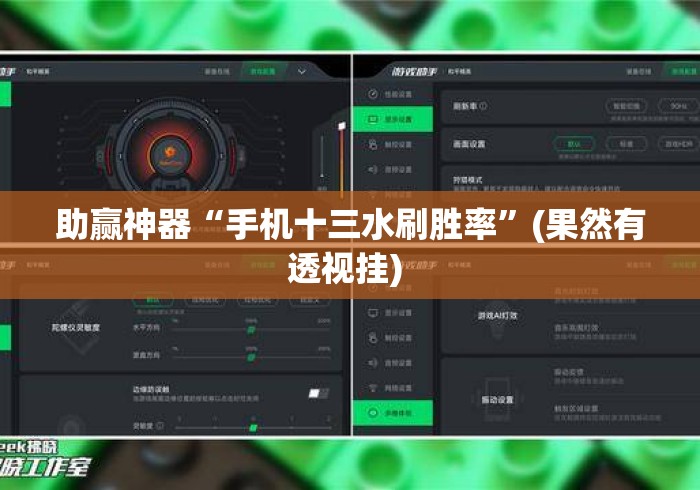 助赢神器“手机十三水刷胜率”(果然有透视挂) 