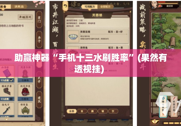 助赢神器“手机十三水刷胜率	”(果然有透视挂) 