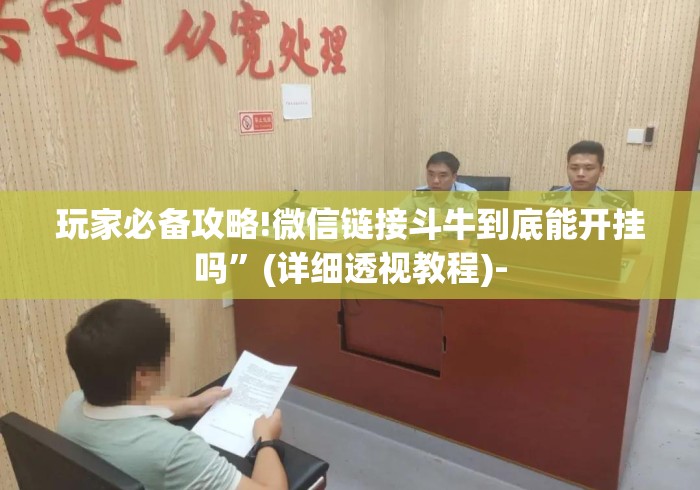 玩家必备攻略!微信链接斗牛到底能开挂吗	”(详细透视教程)-