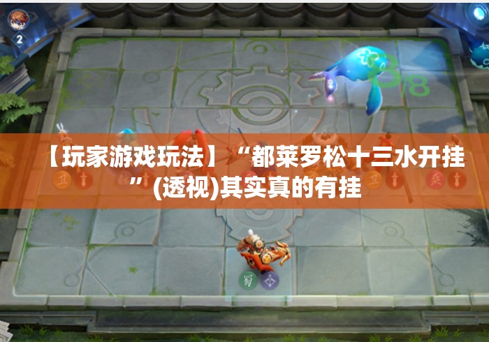 【玩家游戏玩法】“都莱罗松十三水开挂”(透视)其实真的有挂