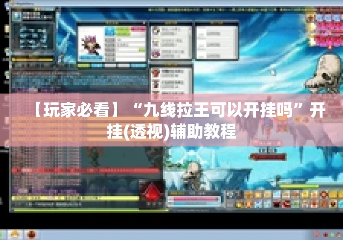 【玩家必看】“九线拉王可以开挂吗”开挂(透视)辅助教程