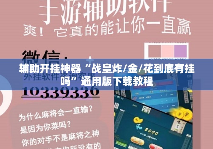 辅助开挂神器“战皇炸/金/花到底有挂吗”通用版下载教程