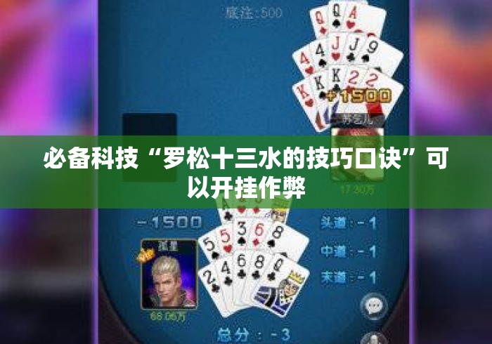 必备科技“罗松十三水的技巧口诀	”可以开挂作弊