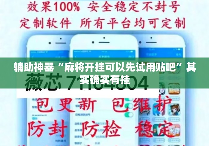 辅助神器“麻将开挂可以先试用贴吧”其实确实有挂