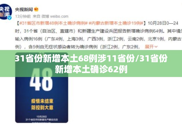 31省份新增本土68例涉11省份/31省份新增本土确诊62例