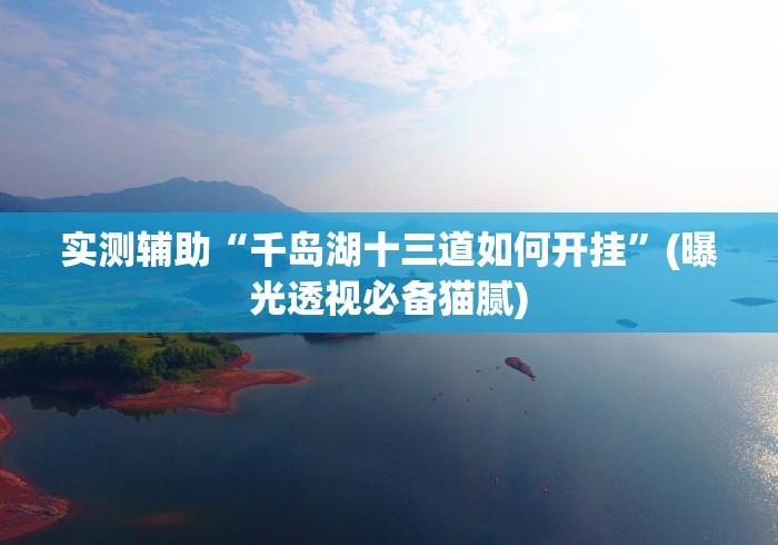 实测辅助“千岛湖十三道如何开挂	”(曝光透视必备猫腻)