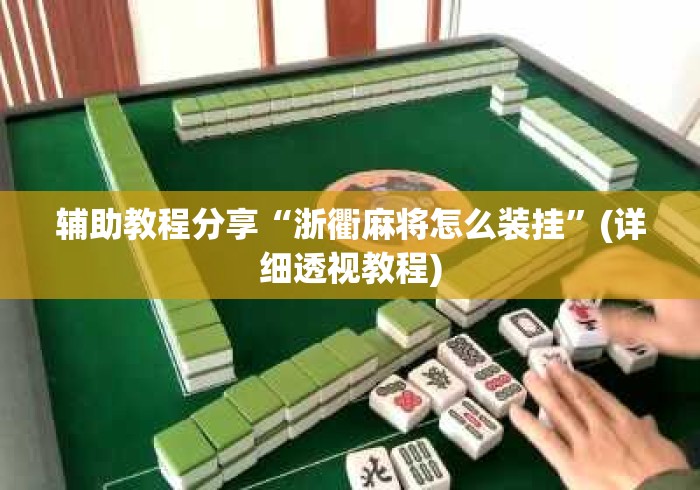 辅助教程分享“浙衢麻将怎么装挂”(详细透视教程)
