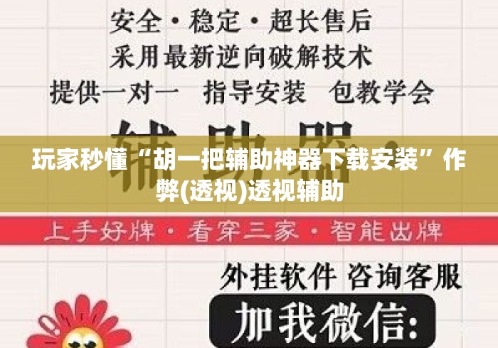 玩家秒懂“胡一把辅助神器下载安装”作弊(透视)透视辅助