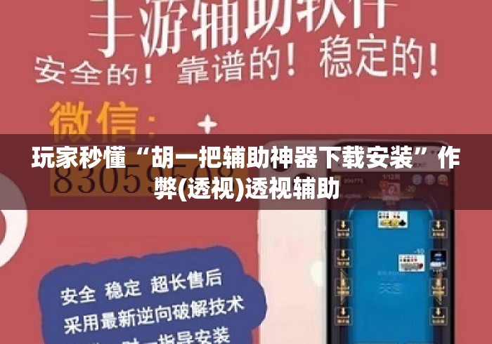 玩家秒懂“胡一把辅助神器下载安装”作弊(透视)透视辅助