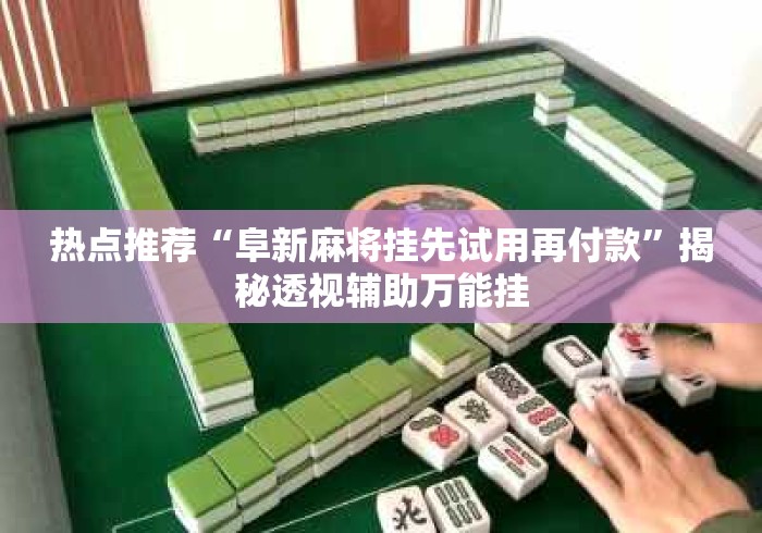 热点推荐“阜新麻将挂先试用再付款”揭秘透视辅助万能挂