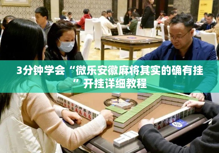 3分钟学会“微乐安徽麻将其实的确有挂”开挂详细教程