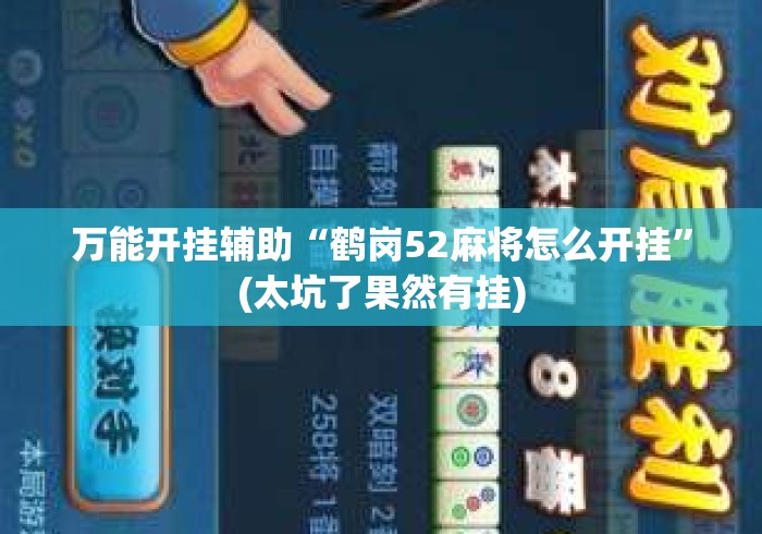 万能开挂辅助“鹤岗52麻将怎么开挂”(太坑了果然有挂)