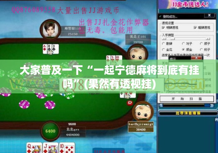 大家普及一下“一起宁德麻将到底有挂吗”(果然有透视挂)