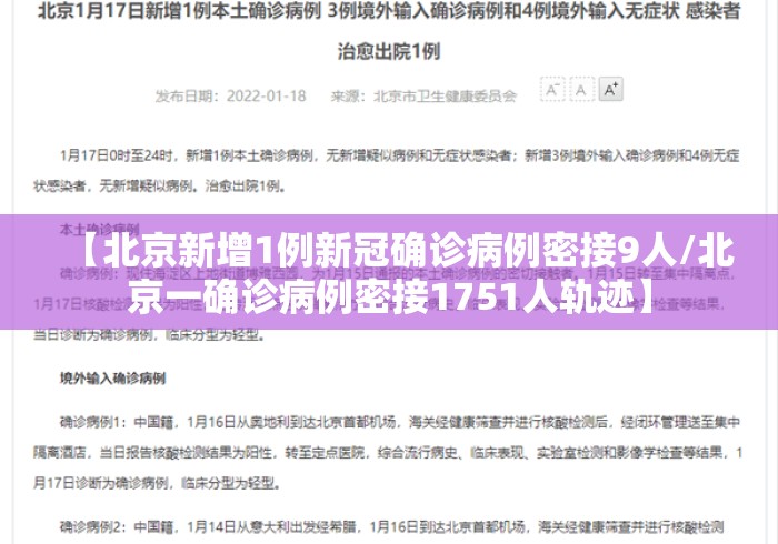【北京新增1例新冠确诊病例密接9人/北京一确诊病例密接1751人轨迹】