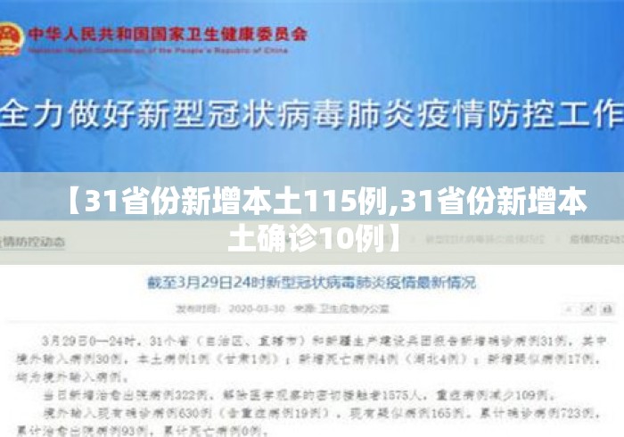 【31省份新增本土115例,31省份新增本土确诊10例】