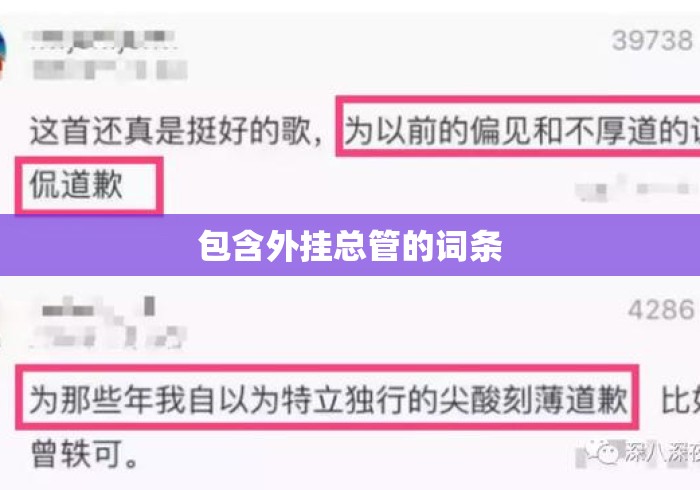 包含外挂总管的词条