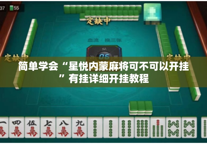简单学会“星悦内蒙麻将可不可以开挂”有挂详细开挂教程