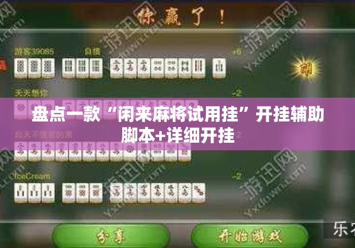 盘点一款“闲来麻将试用挂”开挂辅助脚本+详细开挂