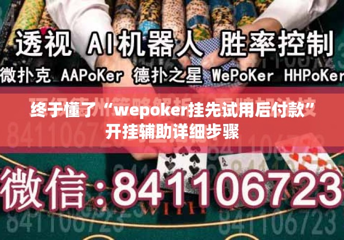 终于懂了“wepoker挂先试用后付款”开挂辅助详细步骤
