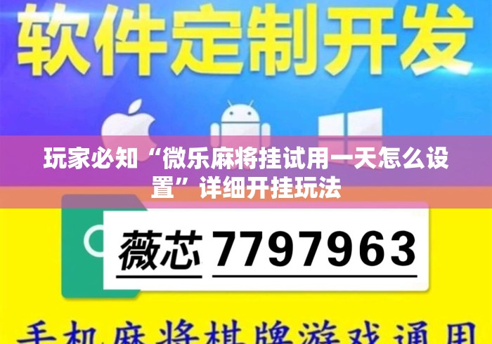 玩家必知“微乐麻将挂试用一天怎么设置”详细开挂玩法