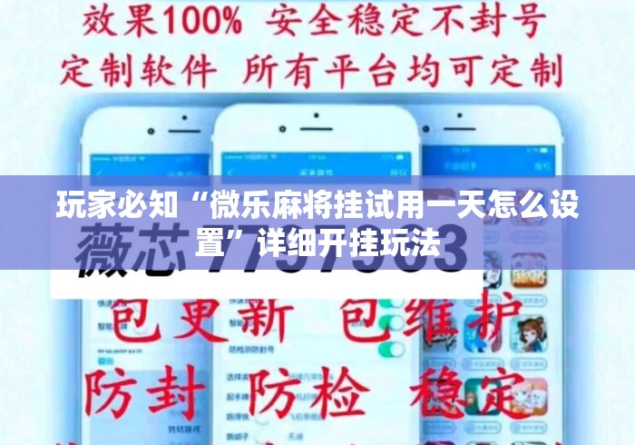 玩家必知“微乐麻将挂试用一天怎么设置”详细开挂玩法