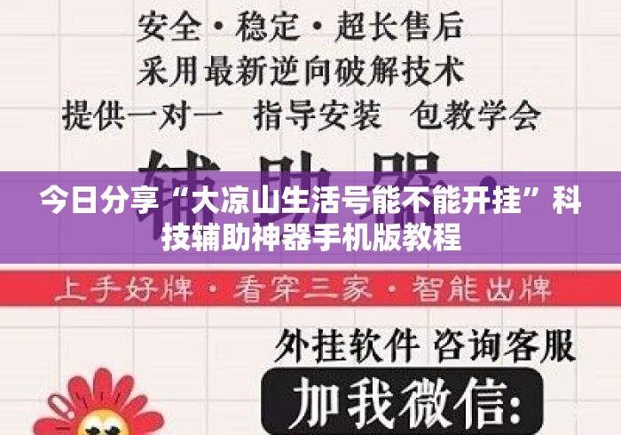 今日分享“大凉山生活号能不能开挂”科技辅助神器手机版教程