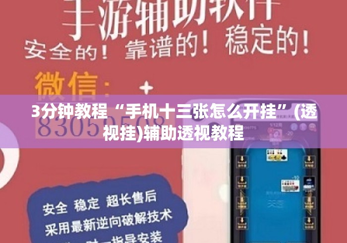 3分钟教程“手机十三张怎么开挂	”(透视挂)辅助透视教程