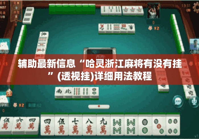 辅助最新信息“哈灵浙江麻将有没有挂”(透视挂)详细用法教程