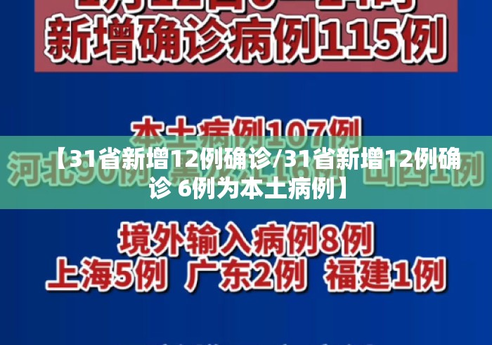 【31省新增12例确诊/31省新增12例确诊 6例为本土病例】