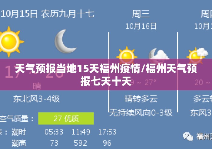 天气预报当地15天福州疫情/福州天气预报七天十天 天气预报当地15天福州疫情/福州天气预报七天十天