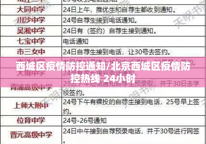 西城区疫情防控通知/北京西城区疫情防控热线 24小时 西城区疫情防控通知/北京西城区疫情防控热线 24小时