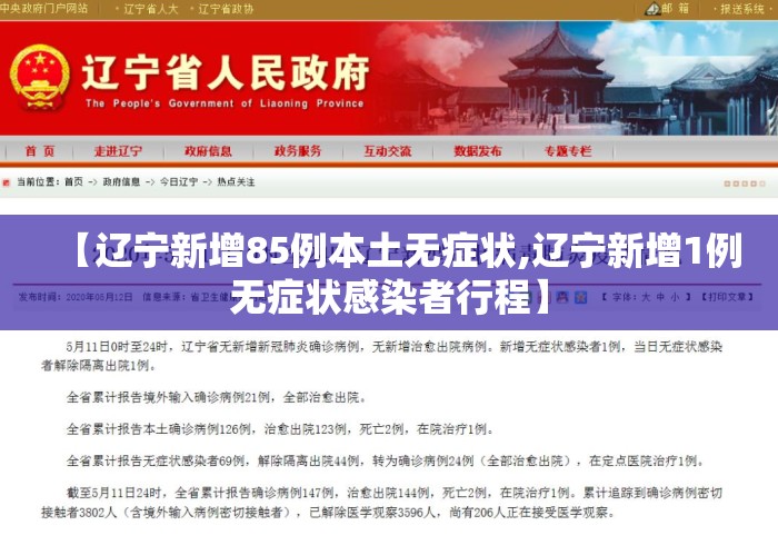 【辽宁新增85例本土无症状,辽宁新增1例无症状感染者行程】