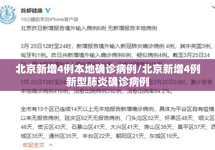 北京新增4例本地确诊病例/北京新增4例新型肺炎确诊病例 北京新增4例本地确诊病例/北京新增4例新型肺炎确诊病例