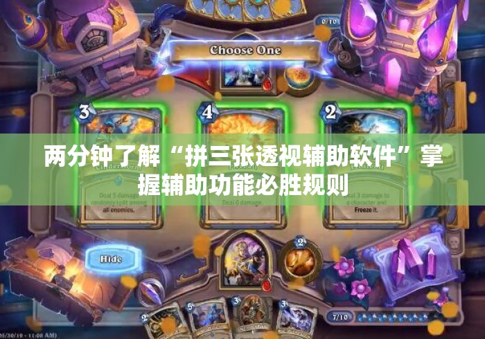 两分钟了解“拼三张透视辅助软件”掌握辅助功能必胜规则