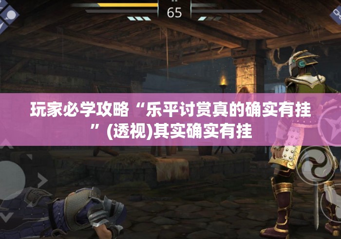 玩家必学攻略“乐平讨赏真的确实有挂”(透视)其实确实有挂