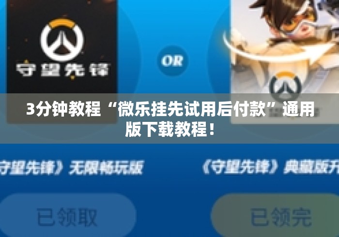 3分钟教程“微乐挂先试用后付款”通用版下载教程！