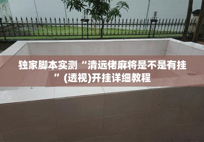 独家脚本实测“清远佬麻将是不是有挂	”(透视)开挂详细教程