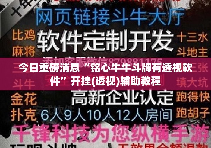 今日重磅消息“铭心牛牛斗牌有透视软件”开挂(透视)辅助教程