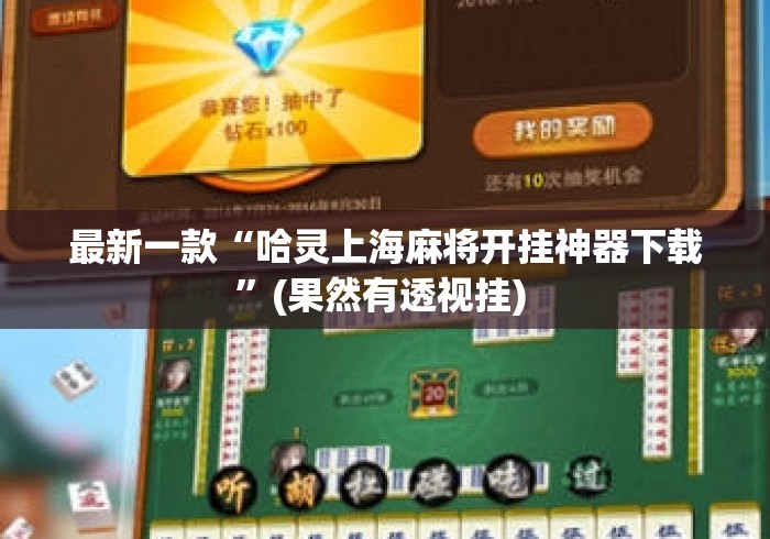 最新一款“哈灵上海麻将开挂神器下载”(果然有透视挂) 