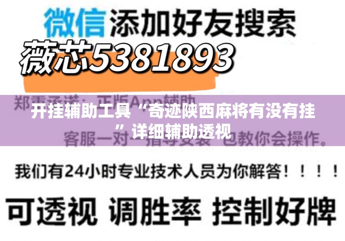 开挂辅助工具“奇迹陕西麻将有没有挂”详细辅助透视