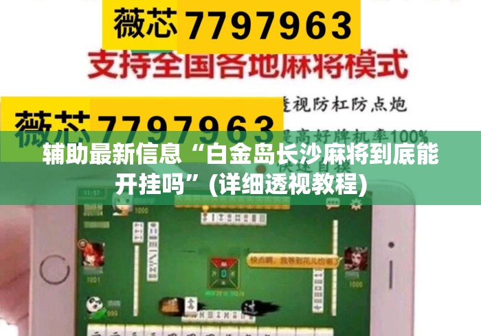 辅助最新信息“白金岛长沙麻将到底能开挂吗”(详细透视教程)