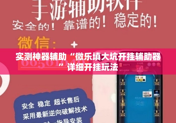 实测神器辅助“微乐填大坑开挂辅助器”详细开挂玩法