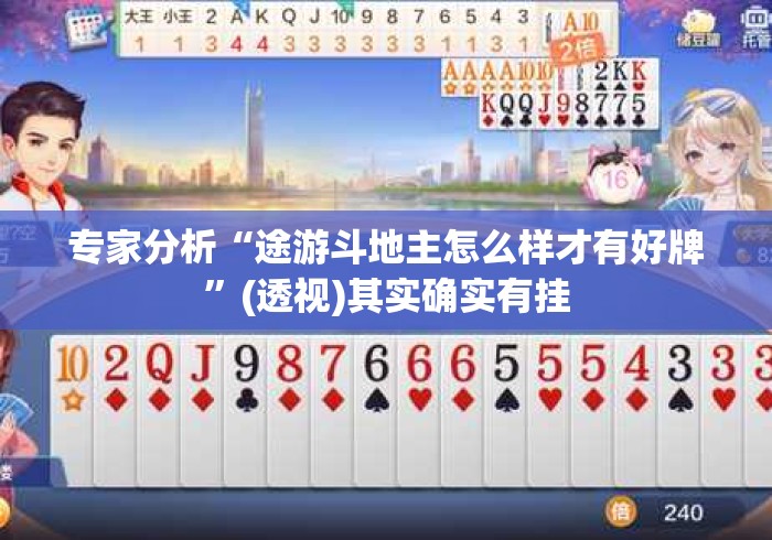 专家分析“途游斗地主怎么样才有好牌”(透视)其实确实有挂