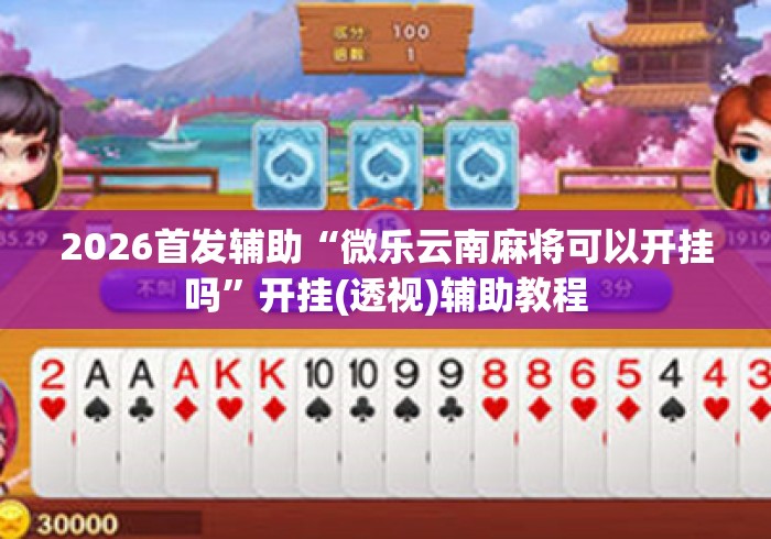 2026首发辅助“微乐云南麻将可以开挂吗”开挂(透视)辅助教程