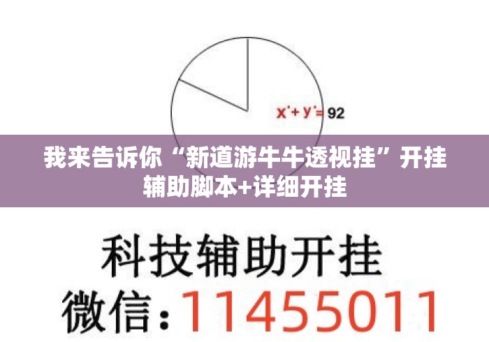 我来告诉你“新道游牛牛透视挂”开挂辅助脚本+详细开挂