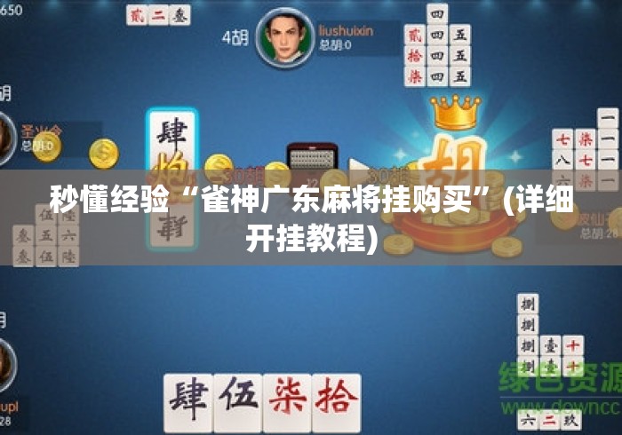 秒懂经验“雀神广东麻将挂购买	”(详细开挂教程)