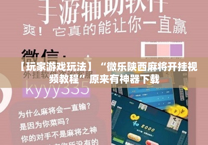 【玩家游戏玩法】“微乐陕西麻将开挂视频教程”原来有神器下载