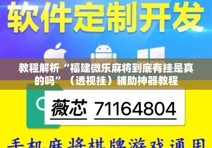 教程解析“福建微乐麻将到底有挂是真的吗”（透视挂）辅助神器教程