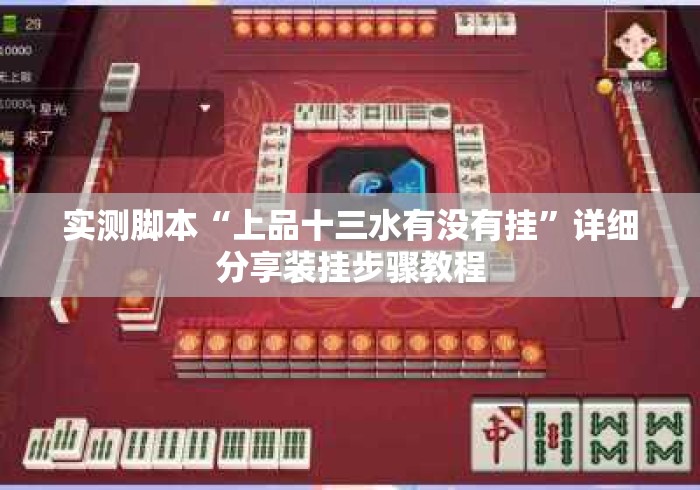 实测脚本“上品十三水有没有挂”详细分享装挂步骤教程
