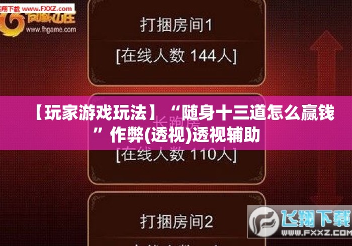 【玩家游戏玩法】“随身十三道怎么赢钱”作弊(透视)透视辅助